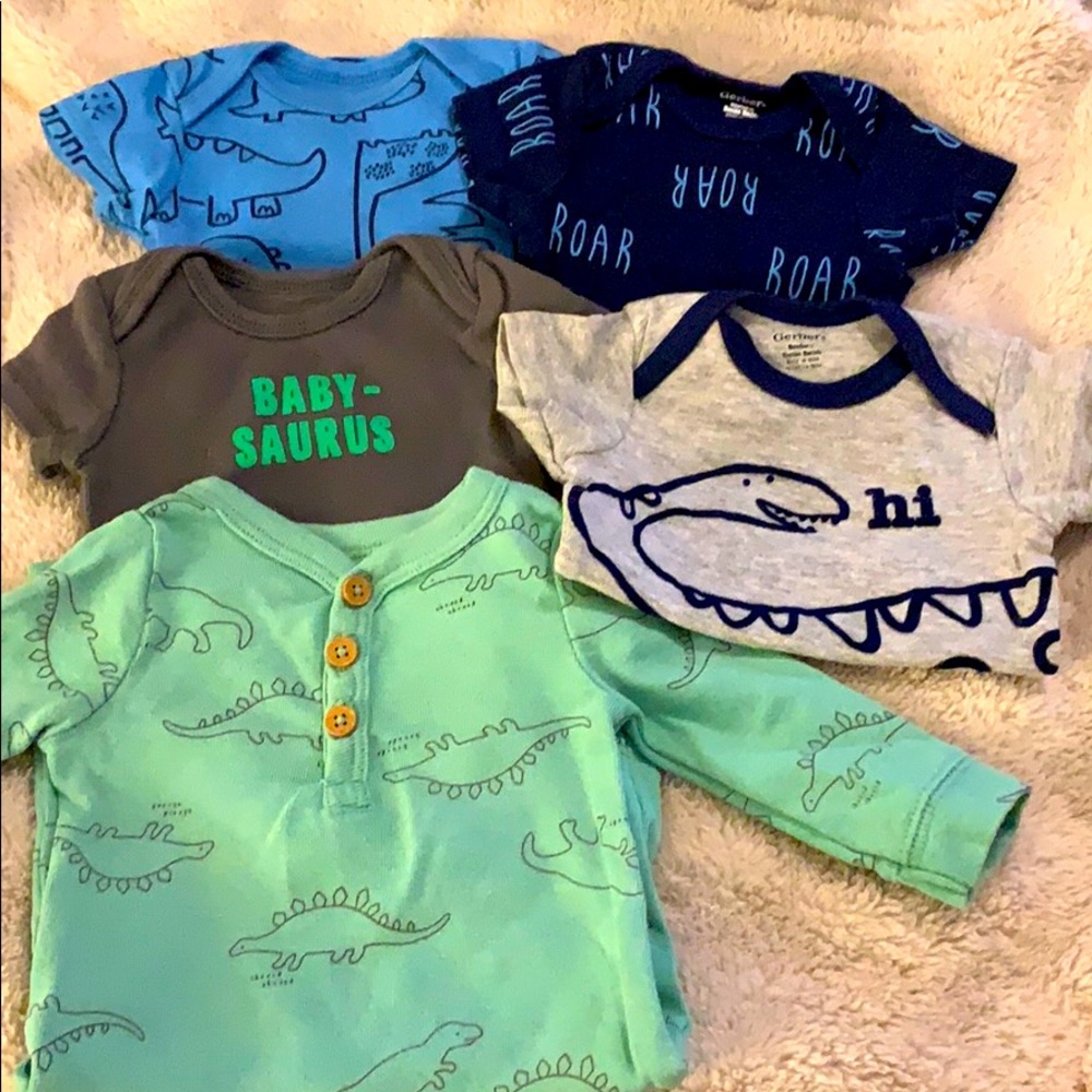 Lot of 16 Baby Boys Newborn Onesies and Pants